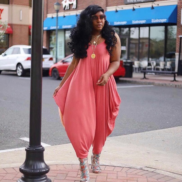 Solid Color loose Jumpsuit - Picture 1 of 4